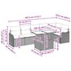 vidaXL Ensemble de canap&eacute; de jardin 7 pcs Noir Poly Rattan