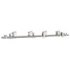 vidaXL Kit fixation porte coulissante 183 cm Acier inoxydable Argent&eacute;
