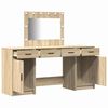 vidaXL Table de Toilette avec tiroir 3 pcs Marron Bois d'ing&eacute;nierie
