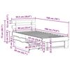 vidaXL Cadre de lit avec t&ecirc;te de lit Blanc 90 x 190 cm Pin massif