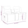 vidaXL Fauteuil de massage inclinable 2 places porte-gobelet bordeaux