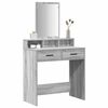 vidaXL Table de Toilette avec tiroir Gris Sonoma 79 x 41 x 140 cm