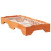 vidaXL Cadre de lit sans matelas empilable cire marron 90x190 cm