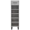 vidaXL Armoire &agrave; chaussures gris b&eacute;ton 30x35x105 cm bois d'ing&eacute;nierie