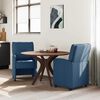 vidaXL Chaises de Salle &agrave; Manger avec Roues 2 pcs Bleu 57 x 67 x 95 cm
