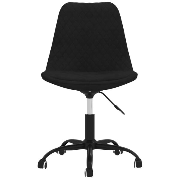 vidaXL Chaise pivotante de bureau Noir Tissu