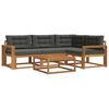 vidaXL Ensemble de canap&eacute;s d'ext&eacute;rieur 5 pc Naturel et Anthracite