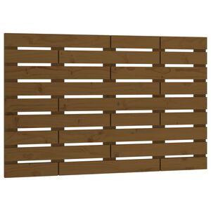 vidaXL T&ecirc;te de lit murale Marron miel 81x3x63 cm Bois massif de pin