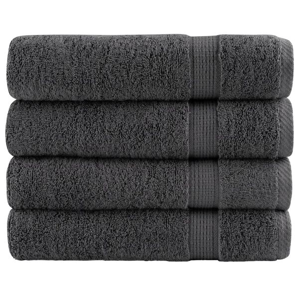 vidaXL Serviettes de bain de qualit&eacute; sup&eacute;rieure SOLUND 4 pcs