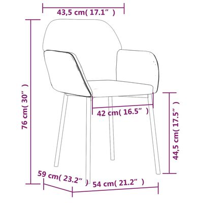 vidaXL Chaises à manger lot de 2 Vert clair Velours