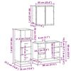 vidaXL Ensemble de meubles salle de bain 3 pcs noir bois d'ing&eacute;nierie