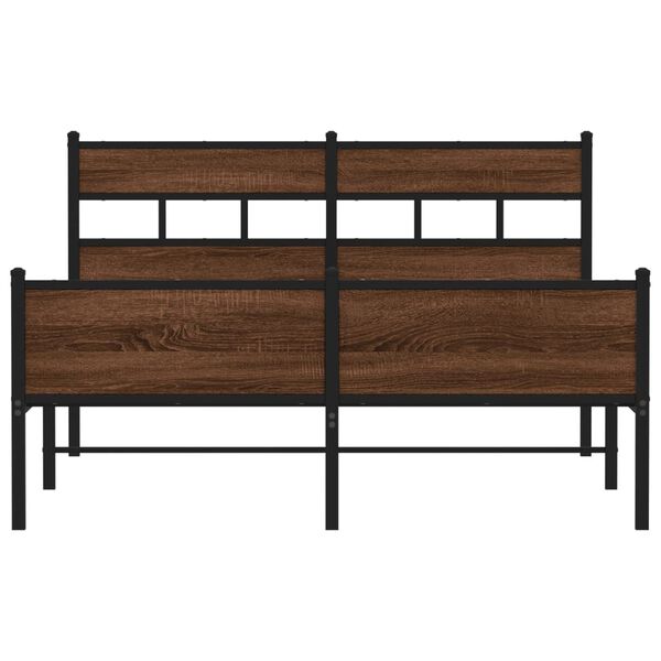 vidaXL Cadre de lit sans matelas ch&ecirc;ne marron 140x200 cm