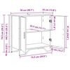 vidaXL Buffet Ch&ecirc;ne noir 78 x 35 x 74,5 cm