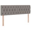 vidaXL Lit avec rangement et matelas avec matelas Taupe 140 x 190 cm