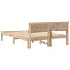vidaXL Cadre de lit avec t&ecirc;te de lit Marron 120 x 190 cm Pin massif