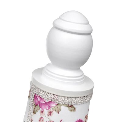 Buste de couture de femme en coton blanc motifs à rosiers