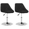 vidaXL Chaises &agrave; manger lot de 2 noir similicuir