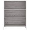 vidaXL Buffet sonoma gris 69,5x32,5x180 cm bois d'ing&eacute;nierie