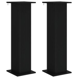 vidaXL Support de Plante 2 pcs Noir 30,5 x 30 x 100,5 cm