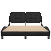 vidaXL Cadre de lit sans matelas Zadar noir 120x200 cm similicuir