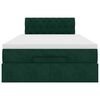 vidaXL Cadre de lit ottoman avec matelas vert fonc&eacute; 120x200 cm velours