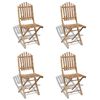 vidaXL Ensemble &agrave; manger d'ext&eacute;rieur pliable 5 pcs Bambou