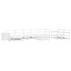 vidaXL Salon de jardin 10 pcs blanc bois de pin massif