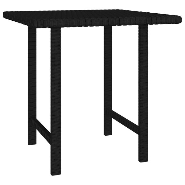 vidaXL Tables d'appoint de jardin 3 pcs noir résine tressée