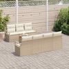 vidaXL Ensemble de canap&eacute; de jardin 8 pcs Beige et cr&egrave;me polyrotin