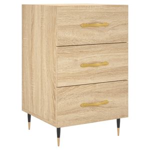 vidaXL Table de chevet ch&ecirc;ne sonoma 40x40x66 cm bois d'ing&eacute;nierie