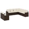vidaXL Salon de jardin avec coussins 9 pcs marron r&eacute;sine tress&eacute;e