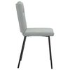 vidaXL Chaises &agrave; manger lot de 4 Gris clair Velours