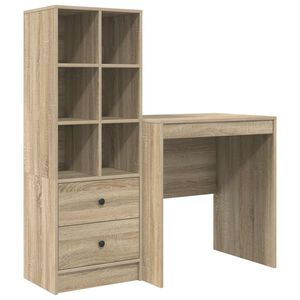 vidaXL Bureau Ch&ecirc;ne Sonoma 115,5 x 50 x 127 cm 2 pc
