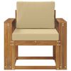 vidaXL Canap&eacute; d&rsquo;ext&eacute;rieur Bois d'acacia massif et polyester Naturel