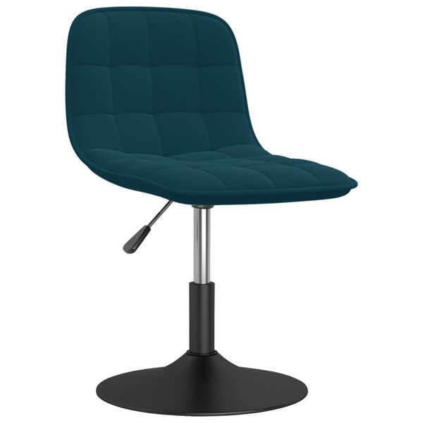 vidaXL Chaises pivotantes &agrave; manger lot de 4 bleu velours