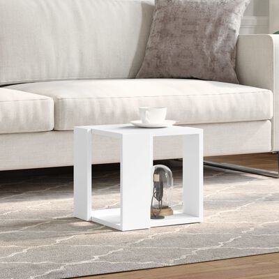 vidaXL Table basse blanc 32x32x30 cm bois d'ingénierie