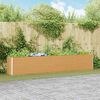 vidaXL Jardini&egrave;re sur&eacute;lev&eacute;e 390 x 50 x 68 cm Acier galvanis&eacute;