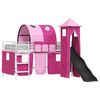 vidaXL Lit mezzanine pour enfants Blanc et rose 90 x 200 cm M&eacute;tал
