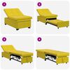 vidaXL Canap&eacute;-Lit Jaune 194 x 67 x 82 cm Velours