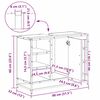 vidaXL Cabinet de salle de bain avec porte Ch&ecirc;ne noir 80 x 33 x 60 cm