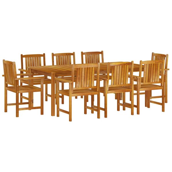 vidaXL Ensemble &agrave; manger de jardin 9 pcs Bois d'acacia massif