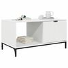 vidaXL Table basse avec tiroir Blanc 90 x 49 x 46 cm Bois d'ing&eacute;nierie