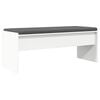 vidaXL Banc d'entr&eacute;e avec coussin Blanc 103 x 38 x 40 cm