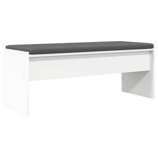 vidaXL Banc d'entr&eacute;e avec coussin Blanc 103 x 38 x 40 cm