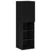 vidaXL Ensemble meuble TV avec LED Ch&ecirc;ne noir 30,5 x 30 x 102 cm