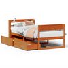 vidaXL Cadre de lit sans matelas cire marron 75x190 cm bois pin massif