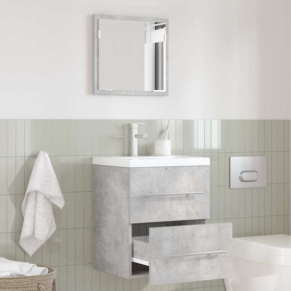 vidaXL Ensemble de mobilier de salle de bain Gris 41 x 38,5 x 48 cm