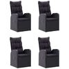 vidaXL Ensemble &agrave; manger de jardin 5 pcs Noir