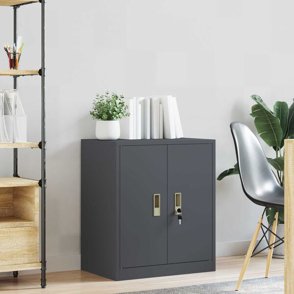 vidaXL Armoire de rangement Anthracite 60 x 40 x 70 cm Acier