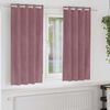 vidaXL Rideaux occultants 2 pcs Rose fonc&eacute; 140 x 175 cm Velours